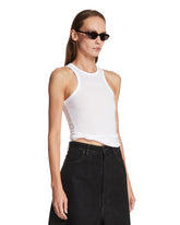 White Fine Jersey Knot Top | PDP | Antonia