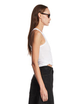 White Fine Jersey Knot Top | PDP | Antonia