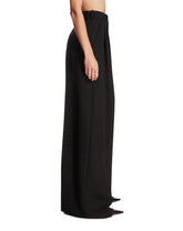 Black Wide-Leg Cotton Trousers | PDP | Antonia