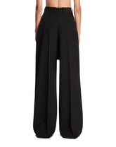 Black Wide-Leg Cotton Trousers | PDP | Antonia