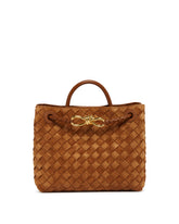 Brown Suede Small Andiamo Bag | PDP | Antonia