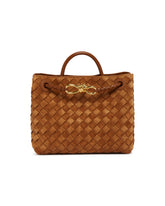 Brown Suede Small Andiamo Bag | PDP | Antonia