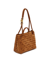 Brown Suede Small Andiamo Bag | PDP | Antonia