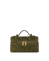 Green Bang Bang Suede Vanity Case | PDP | Antonia