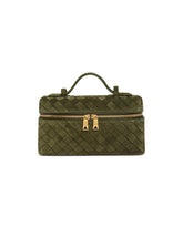 Green Bang Bang Suede Vanity Case | PDP | Antonia
