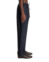 Blue Drawstring Trousers | PDP | Antonia