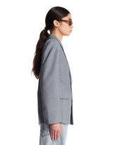Giacca In Mohair E Lana Blu | PDP | Antonia