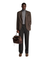 Beige Plaid Cashmere and Silk Blazer | PDP | Antonia