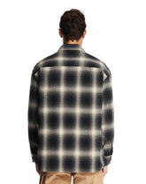 Black Plaid Cotton Overshirt | PDP | Antonia