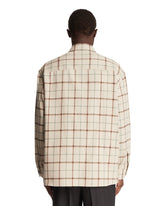 Beige Plaid Cotton Overshirt | PDP | Antonia