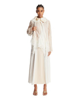 Beige Hu Pleated Shirt | PDP | Antonia