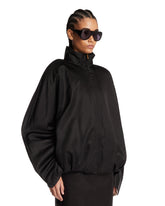 Black Silk and Viscose Blouson Jacket | PDP | Antonia