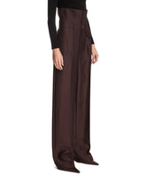 Purple Wool and Silk Trousers | PDP | Antonia
