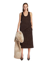 Brown Crinkled Satin Skirt | All | Antonia