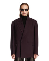Purple Wool Canvas Tailored Jacket | PDP | Antonia