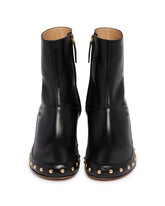Black Junie Leather Ankle Boots | PDP | Antonia