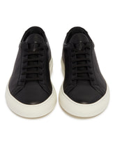 Black Leather Achille Sneakers | PDP | Antonia