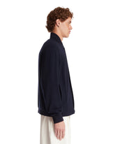 Giacca Bomber Sean In Lana Blu | PDP | Antonia