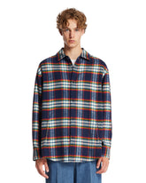 Blue Check Wool Shirt | PDP | Antonia