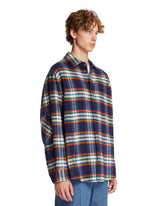 Blue Check Wool Shirt | PDP | Antonia