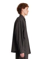 Gray Keanu Viscose Overshirt | PDP | Antonia