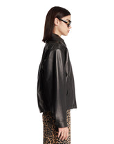 Black Leather Mabel Bomber Jacket | PDP | Antonia