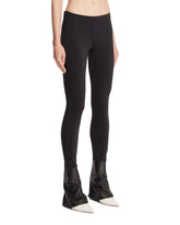 Black Leggings with Leather Gaiters | PDP | Antonia