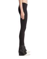 Black Leggings with Leather Gaiters | PDP | Antonia
