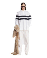 White Jill Striped Polo Shirt | PDP | Antonia