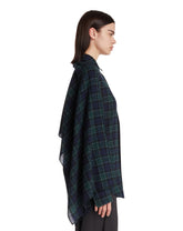 Blue Checked Wool Georgia Shirt | PDP | Antonia