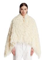 White Christy Fil Coupe Wool Cape Jacket | PDP | Antonia