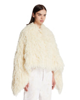 White Christy Fil Coupe Wool Cape Jacket | PDP | Antonia