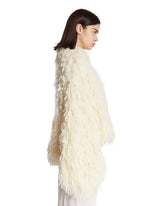 White Christy Fil Coupe Wool Cape Jacket | PDP | Antonia