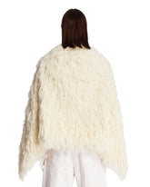 White Christy Fil Coupe Wool Cape Jacket | PDP | Antonia