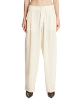 White Wool Phebe Trousers | PDP | Antonia