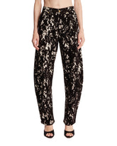 Black Khris Camou Flock Barrel-Leg Jeans | PDP | Antonia