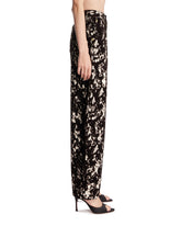 Black Khris Camou Flock Barrel-Leg Jeans | PDP | Antonia