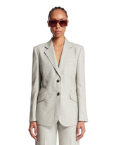 Gray Wool And Silk Jacket | PDP | Antonia