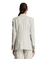 Gray Wool And Silk Jacket | PDP | Antonia