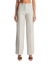 Gray Wool And Silk Trousers | PDP | Antonia