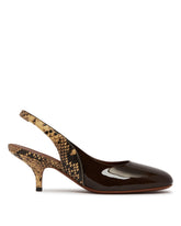 Green Leather Slingback Pumps | PDP | Antonia