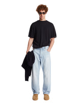 T-Shirt In Cotone E Cashmere Blu | PDP | Antonia