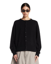Black Cashmere Crew-Neck Cardigan | PDP | Antonia