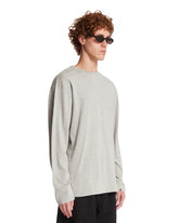 Gray Cotton and Cashmere T-Shirt | PDP | Antonia