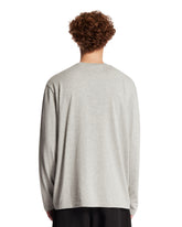 Gray Cotton and Cashmere T-Shirt | PDP | Antonia