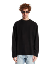 T-Shirt In Cotone E Cashmere Nera | PDP | Antonia