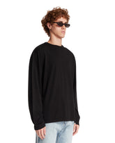 T-Shirt In Cotone E Cashmere Nera | PDP | Antonia