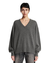 Gray V-Neck Sweater | PDP | Antonia