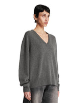 Gray V-Neck Sweater | PDP | Antonia