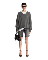Gray V-Neck Sweater | PDP | Antonia